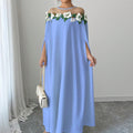 European and american cross-border women's clothing:  summer new arrivals - unique and chic floral dress, french sweet style, suitable for work and casual wear