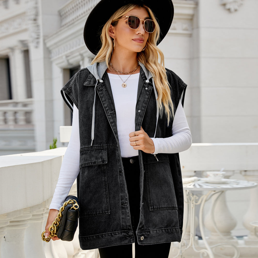 Ebayfashion cross-border  new arrivalsummer denim vest waistcoat fashion denim sleeveless vest for women