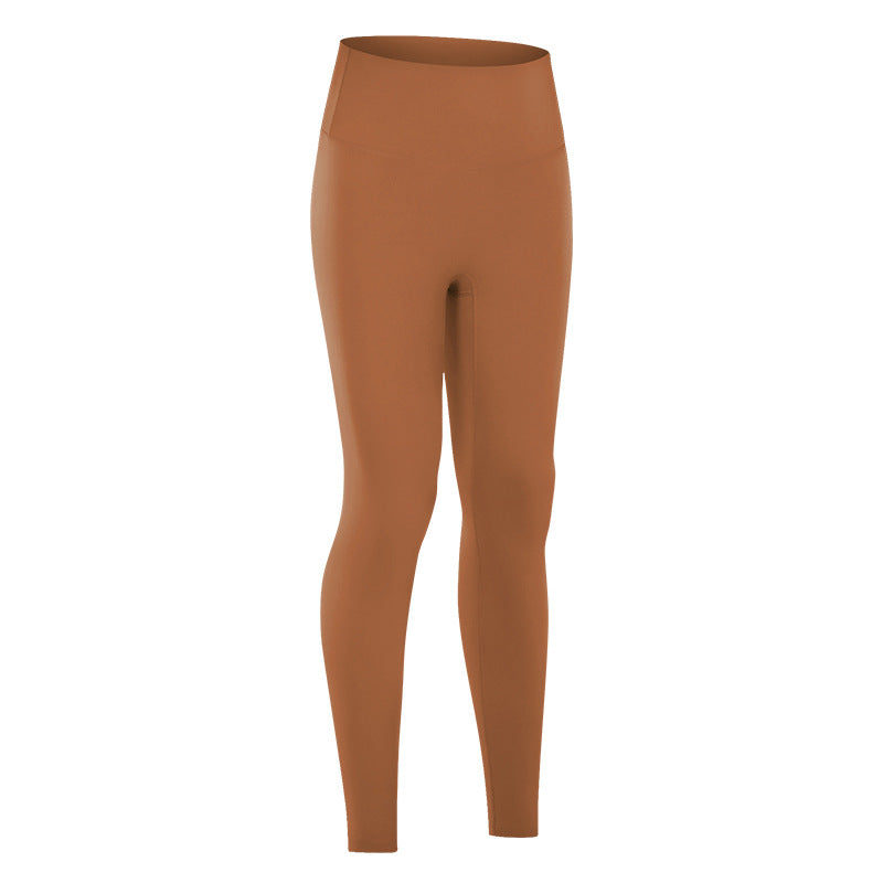 Summer high-waisted butt-lifting yoga pants - no camel toe, stretchy, workout leggings, 7/8 length, barely-there feel - yoga apparel 19108