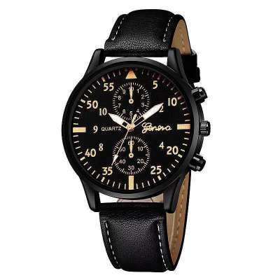 Export wish aliexpress alloy double eyes men watch quartz business student gift large dial luminous
