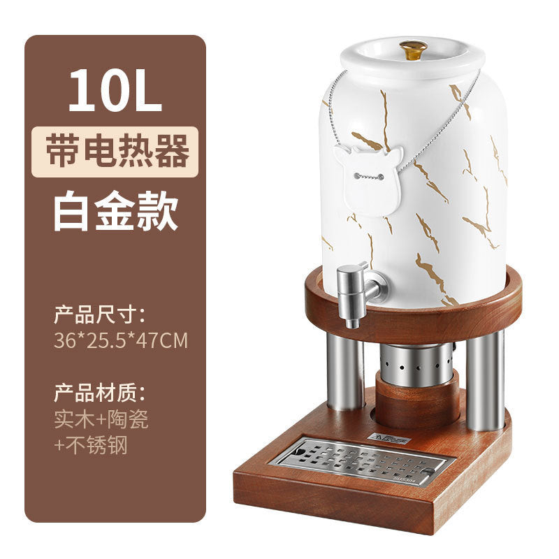 Milk tripod, hotel restaurant Ceramic milk tripod Shabili base Heating stainless steel hot and cold tripod, juice tripod