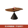 Vintage-inspired, expandable, foldable solid wood round dining table with turntable – a touch of luxury for your home