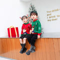 christmas fawn sweater for kids, fleece-lined and extra thick, chinese new year style, versatile knitted top for boys and girls