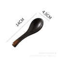 Japanese retro-style ceramic soup spoon - ideal for hotel kitchens, home use, and serving soups, porridge, or as a creative accent