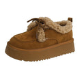 Fleece-lined birkenstock snow boots for women, autumn and winter 2026 new arrival, thick-soled heighteningheattech fur bread cotton shoes