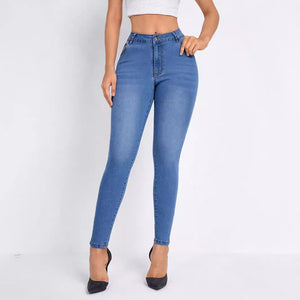 Pre-sale #ready stock-15607#  cross-border women's ins versatile fashionable tight stretch skinny jeans