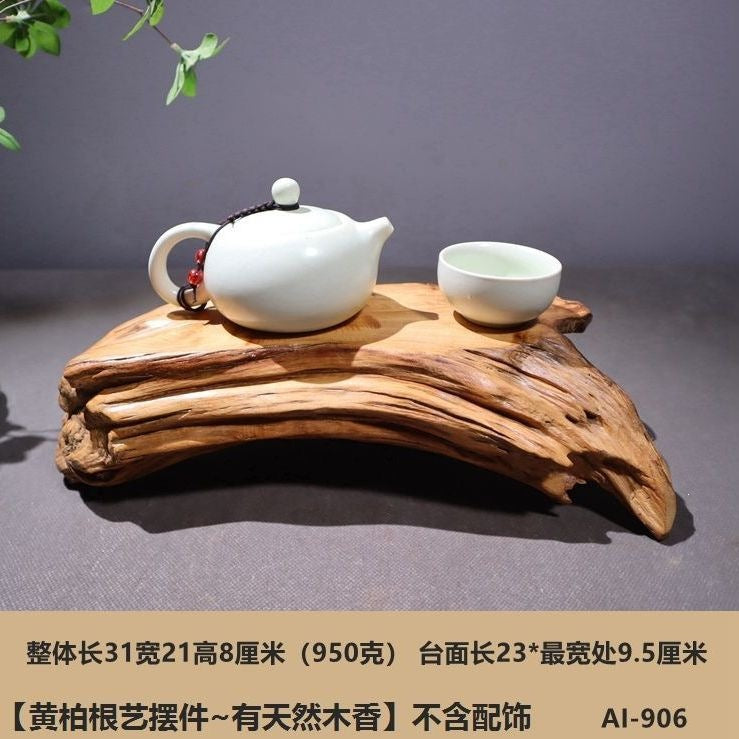 Weathered dead wood ornaments 2 thuja root carving bonsai bottom base tea ceremony tea room tea table dry tea table