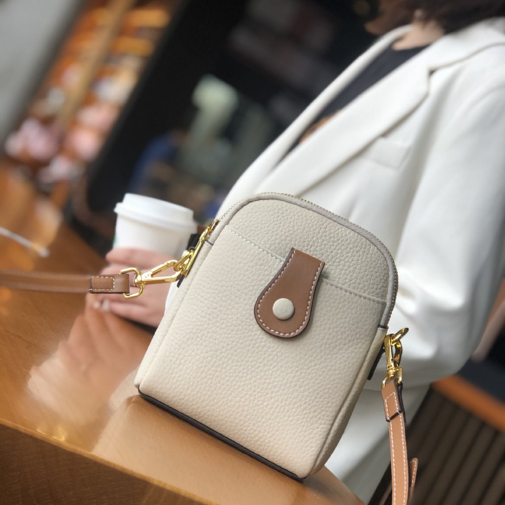 First-layer cowhide new arrivalfashioncasual mobile phone bag girlseasiest for matchwork clothingclassysenseniche style genuine leather cross-body bag