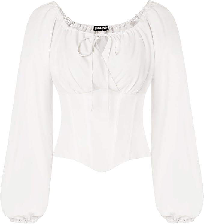 corset tops women's elastic collar artsy revivalshirt one shoulder tops women