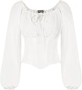 corset tops women's elastic collar artsy revivalshirt one shoulder tops women