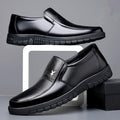 【genuine soft leather】men's autumn/winter leather shoes - stylish, versatile business casual shoes for men - soft sole, comfortable dad shoes for middle-aged and elderly men