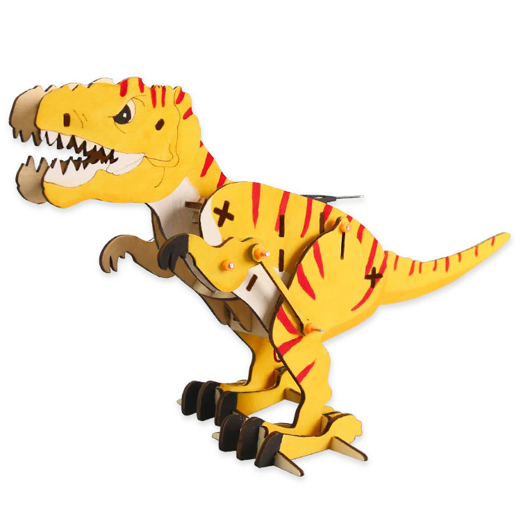 Mechanical wooden puzzle Tyrannosaurus rex DIY technology small production, bionic educational science and education toys, Children's Day gifts