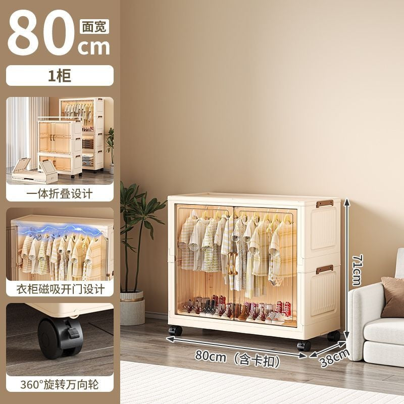 Installation-free kids wardrobe foldable storage cabinet baby simple wardrobe clothes storage cabinet kids small wardrobe