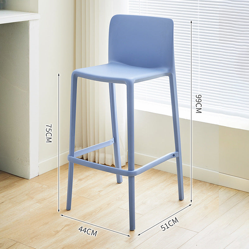 Scandinaviancasual bar chair modern normcore plastic backrest bar chair for home reinforced designer creative high stool