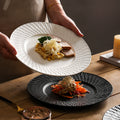 Nordic rock texture ceramic steak plate - premium ceramic tableware for restaurants and hotels