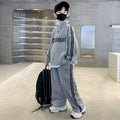 Boys' fall outfit set  new kids' spring/autumn stylish casual tracksuit, trendy hoodie for older boys