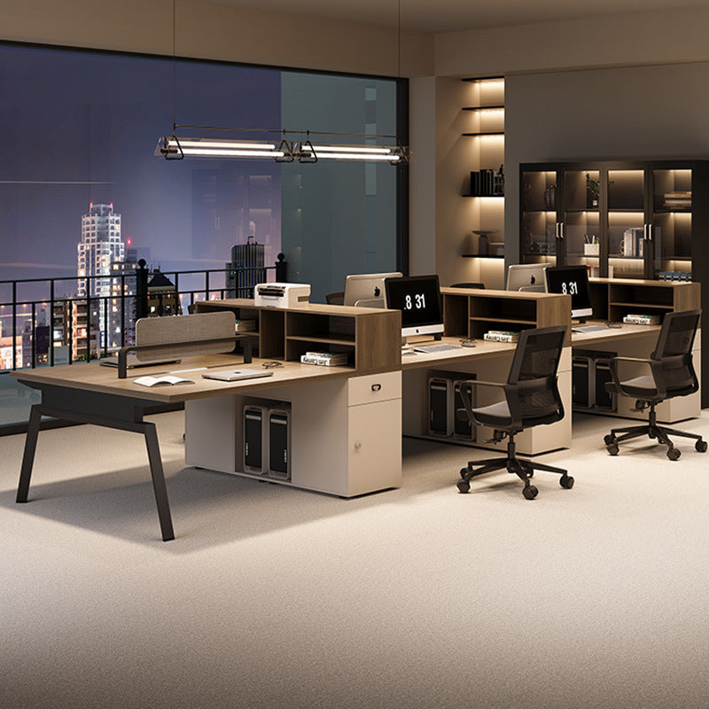 Saint li office desk and chair set - minimalist modern office desk for staff workstations, employee seating, and finance staff desks