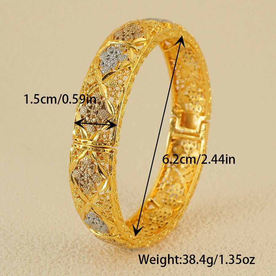 Gold, silver, rose gold middle eastern ethiopian bangle dubai women's fashion jewelry bridal wedding gift
