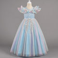 Kids piano performance clothes longdress summerexport children's clothing girl children's wholesale new arrival princess dress