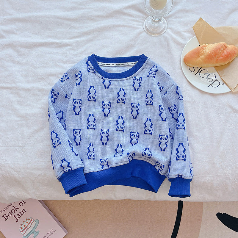 【sweatshirt collection】girls' sweatshirt - new spring/autumn cartoon long sleeve fashionable and stylish casual top for little girls