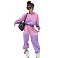 Girls' gradient outfit set - new spring/autumn  collection - stylish and trendy wide-leg pants two-piece set for mid-to-large children