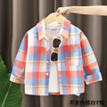 Kids' shirts: new  styles for boys - stylish cotton plaid shirts for spring and autumn. fashionable turn-down collar cardigans for toddlers and young children