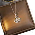 [titanium steel] cross-border popular fashion full diamond swan necklace for women niche style inlaid with zirconium exquisite light luxury sweater chain jewelry