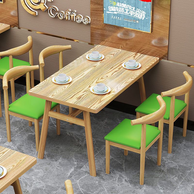Complete dining table and chair combination Snack bar Milk tea breakfast shop restaurant table and chair canteen dining table and chair commercial restaurant table and chair