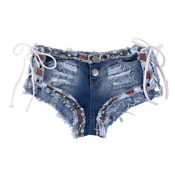 857 #New autumn sexy women's jeans denim shorts hot pants low waist sexy ripped nightclub women's clothing