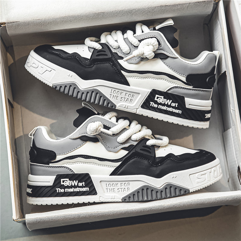 Trending men's winter shoes 2025: versatile chunky sole casual sneakers, anti-slip youth sports trendy shoes