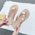 New arrival three flowers summer flip-flops women's outwear k-style non-slip women's flats sandals beach delivery