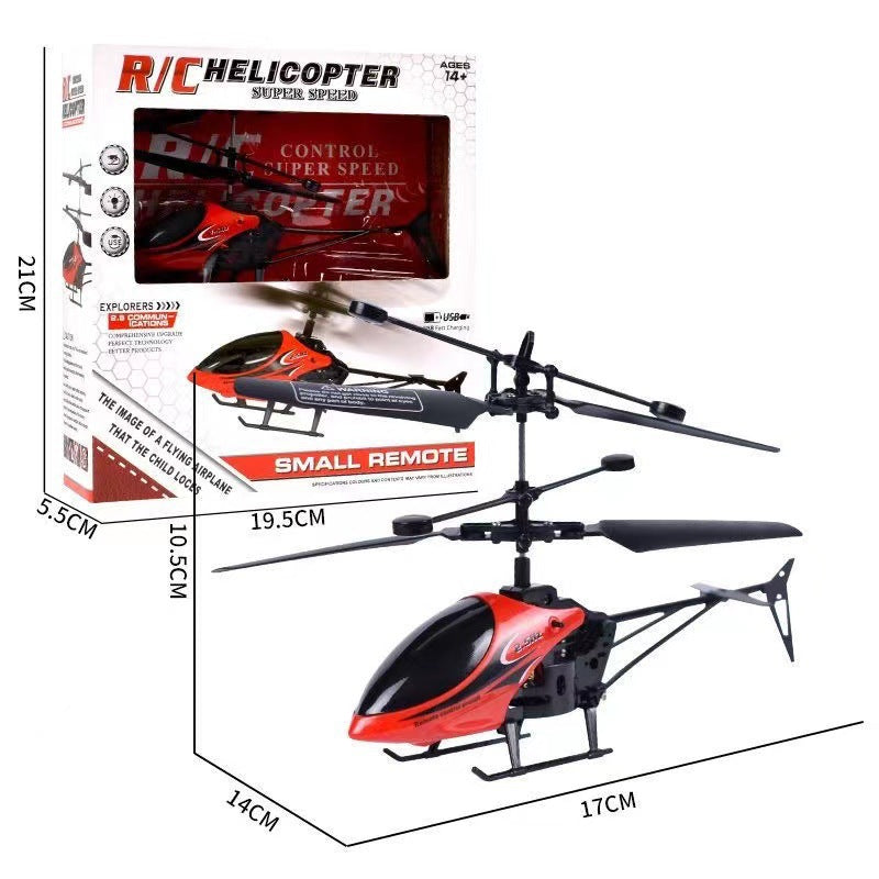Electric remote control airplane, drop-resistant helicopter, drone aircraft - wholesale for children's day, cross-border, sensor-based, high-durability