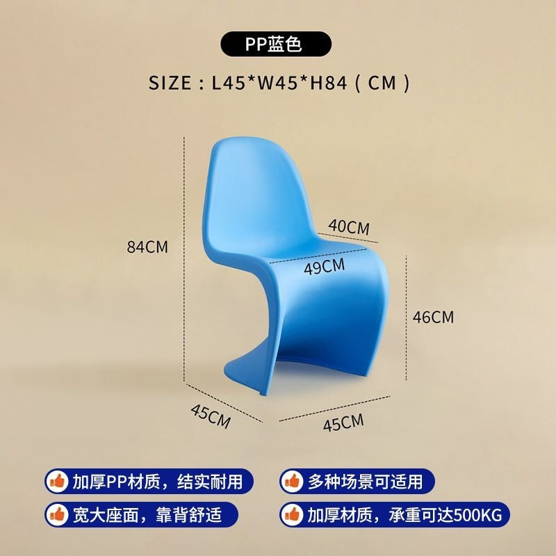 For home backrest chair stackable restaurant popular makeup chair casual creative dining chair sitting negotiation office chair