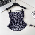 Wild leopard print star printing camisole women's summer silmslimming look waist work clothingeleganttops
