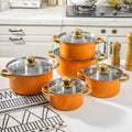 stainless steel 10-piece pot set, soup pot, uncoated pot, milk pot, double ear handle, boiler stove neutralpots