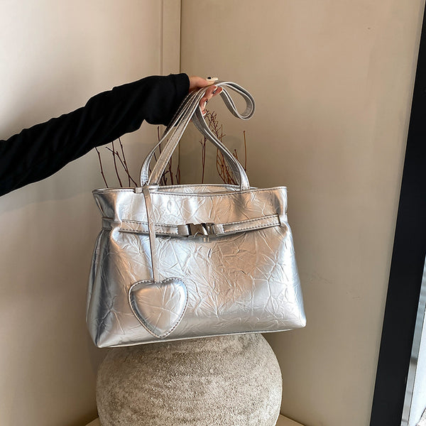 Women's bag 2025 new trend bag women's high-end sense large-capacity casual tote bag Korean version niche versatile shoulder bag