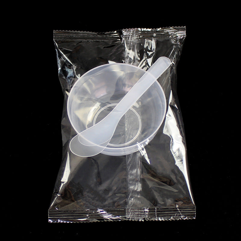 Beauty mask tool set - 2 piece individually packaged spa mask bowl and spatula set - mask spatula & plastic bowl