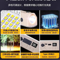 Rechargeable emergency light - outdoor camping magnetic led lamp - extra long battery life - ideal for stalls, street vendors, and night markets