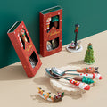 christmas spoon set - cartoon 304 stainless steel santa & reindeer spoons & forks - multi-piece gift box set