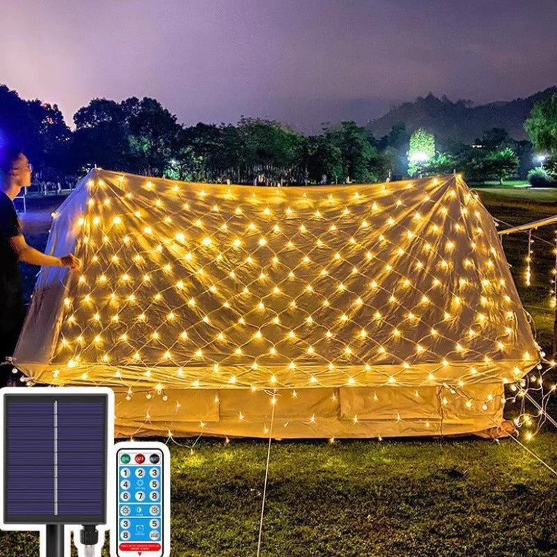LED net lights, colorful lights, flashing lights, string lights, outdoor waterproof grid shape, full sky, lawn decoration, low voltage fishing net lights