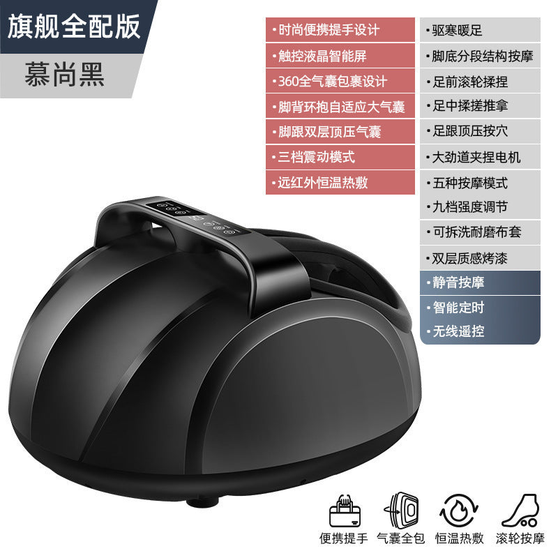 Massage foot massage machine fully wrapped air bag cross-border lcd remote control negative ion sterilization kneading foot massager in stock