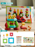 Versatile pyramid stacking blocks - luban tower early education puzzle toy - brain development & thinking training - 3-piece kids' stacking game