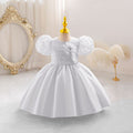 Kids' puff sleeve princess dress - perfect for performances, baby's first birthday, and everyday wear
