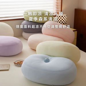 Candy color super soft lumbar pillow waist support pillow leg side sleeper cushion waist support sleeping nap pillow soft