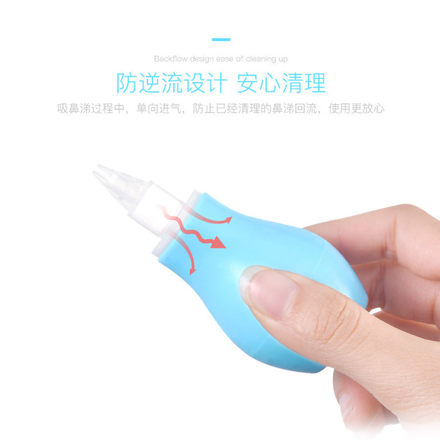 English Card Baby Nose Suction Baby Hand Pump Silicone Nose Suction Infant Snot Cleaner Wholesale
