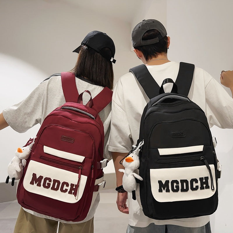 2024 new backpack for students, high school students, large capacity Japanese Huajirong schoolbag, trendy fashion backpack, double shoulder