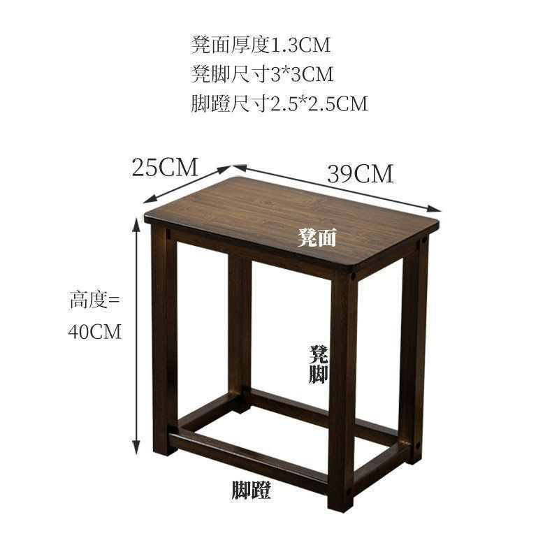 Thickened tea room stool low stool new chinoiserie small square stool for home small stool bamboo stool living room small bench tea table stool