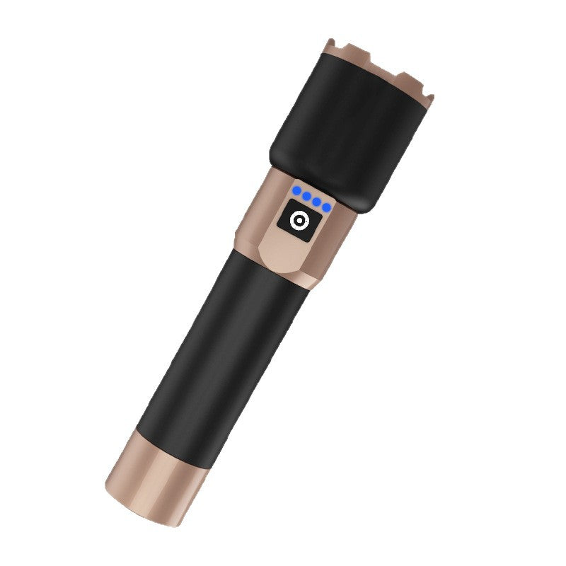 Canglong strong light flashlight super bright Type-c charging hole patrol night fishing hiking long-range shooting multi-functional large flashlight