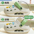 2025 new women's wedge platform clogs - summer outdoor wear, thick sole, two-wear style, chunky heel, non-slip beach sandals & slippers