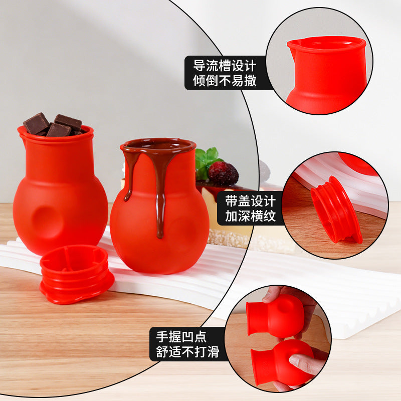 Food-grade silicone chocolate piping bag - high-temperature silicone chocolate spreader - diy chocolate melting pot - baking tool